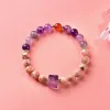 Best-selling Nine Purple Off-Fire Bracelet, natural amethyst Double ring bracelet, Sugar Cube, women's zodiac year for attracting wealth and Good fortune Item Picture